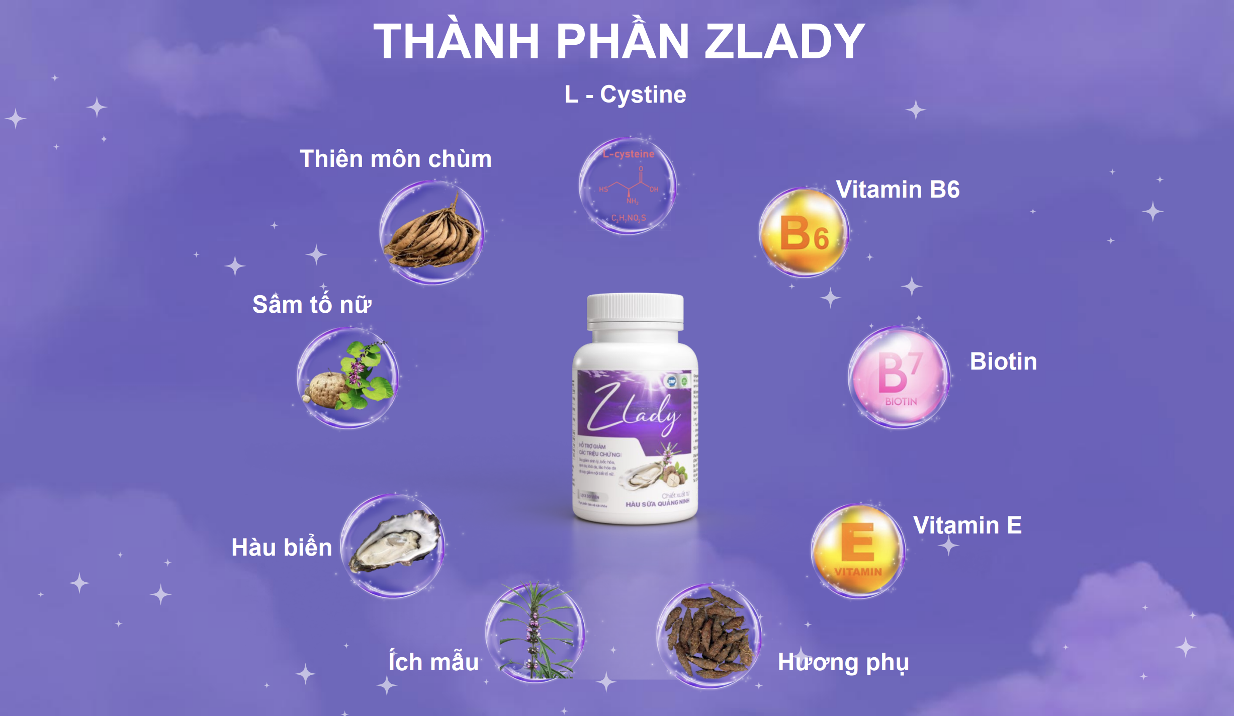 Mô tả Viên uống Zlove cân bằng nội tiết tố nữ, se khít vùng kín, giảm khô hạn ( hộp 50 viên ) - 10