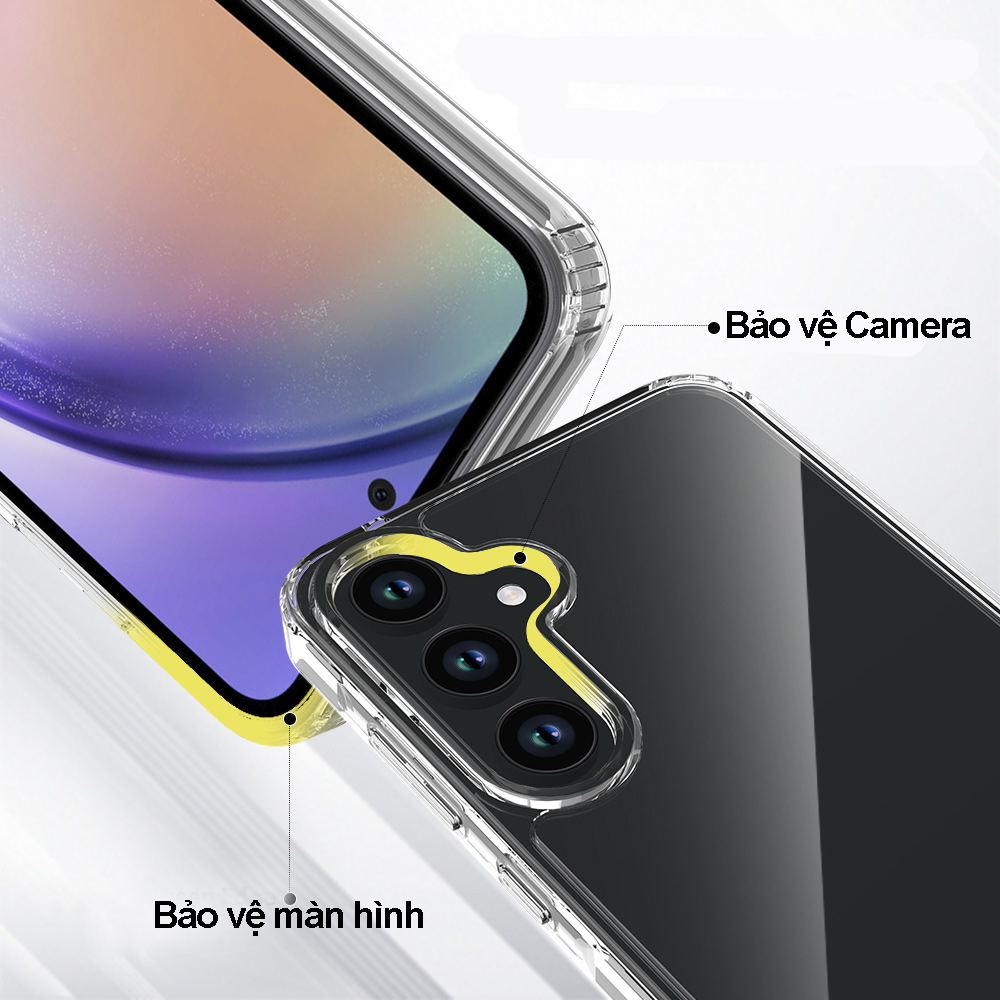 Ốp lưng Olie cho Samsung A17 A18 A27 A37 A57 A36 A56 A16 A15 A25 5g A35 A26 A55 A05 A05s A06 TRONG chống sốc – ảnh mô tả chi tiết 3