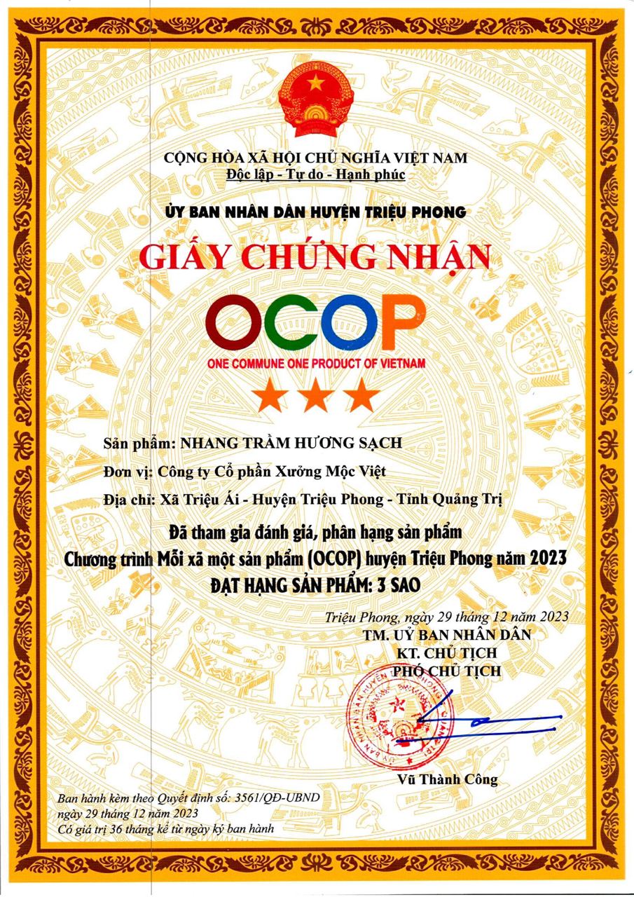 Mô tả Nhang vân mây trầm hương cao cấp hộp 46-48 vân chất lượng OCOP, ISO 9001 - Xưởng Mộc Việt - 3
