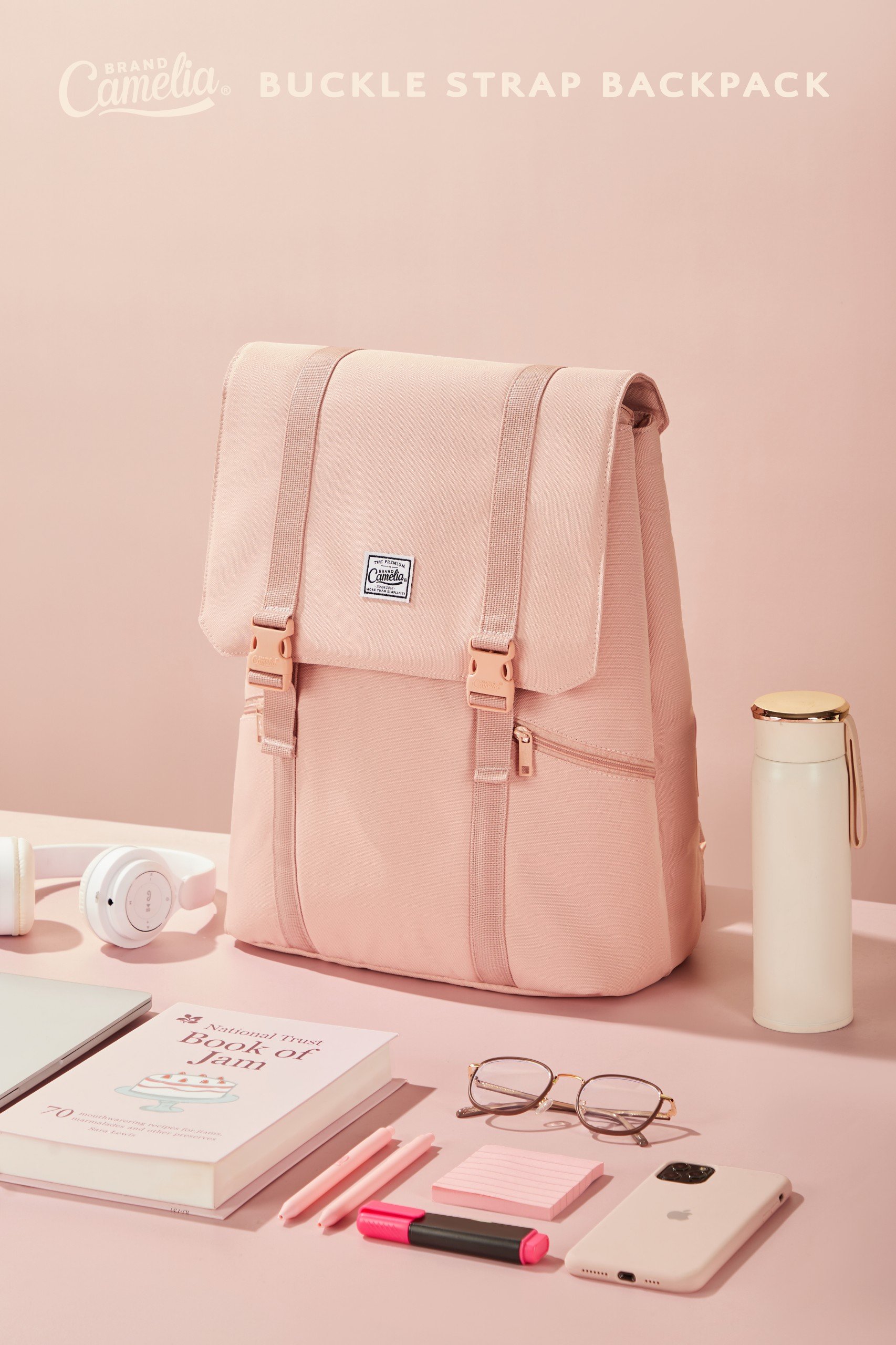 Mô tả Balo CAMELIA BRAND® Buckle Strap Backpack - 2