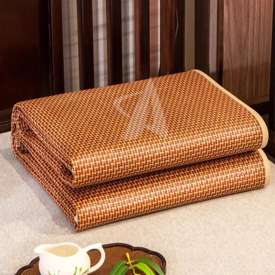 Mô tả Chiếu Điều Hoà Sợi Mây 3D Tự Nhiên Cao Cấp Mặt Sau Chiếu Mây Lót Lụa Nằm Ngủ Mát Lạnh Mùa Hè Êm Viền Vải Có Chun Cài Góc - 1