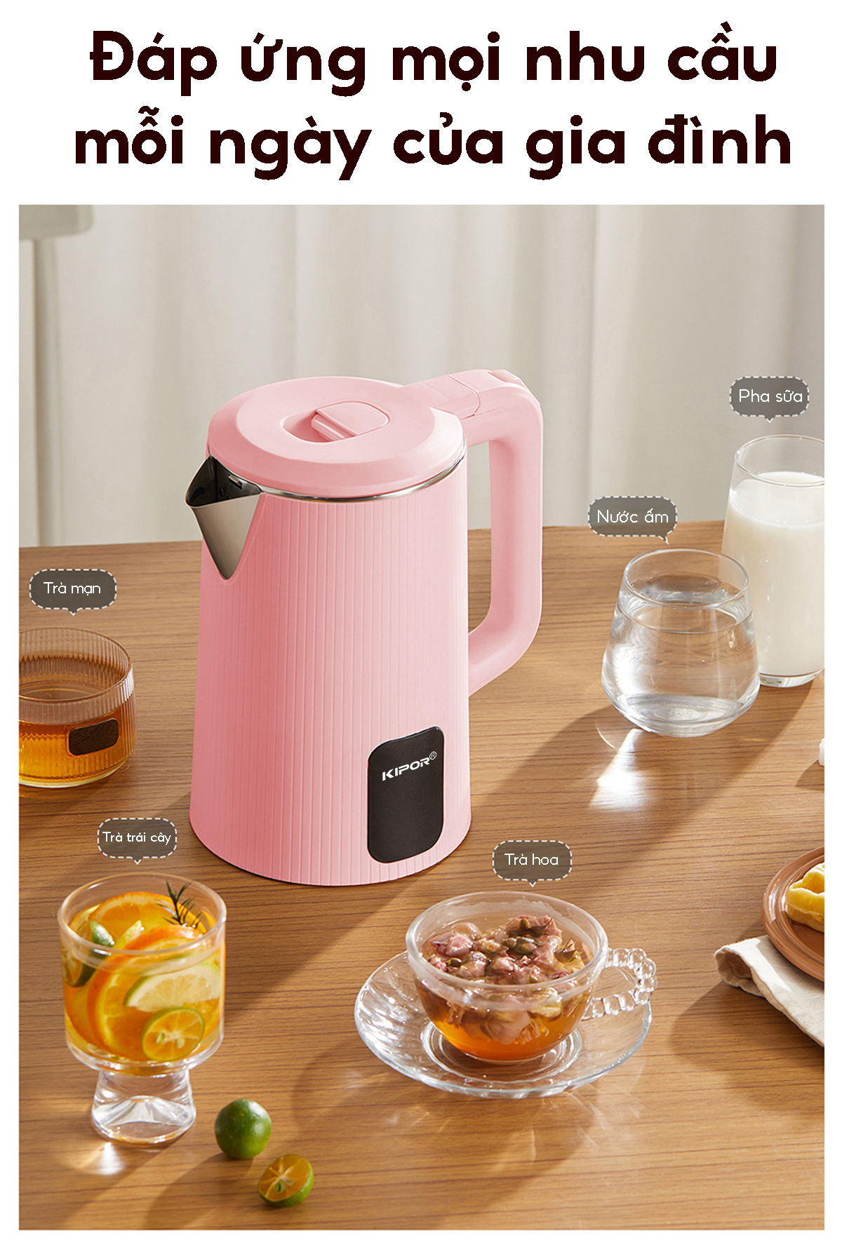 Ấm siêu tốc KIPOR chính hãng
