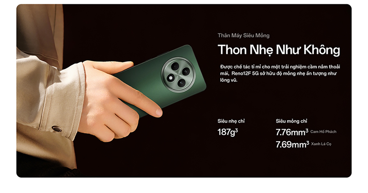 Mô tả Điện Thoại OPPO Reno12F 5G (8GB/256GB) | NFC | Camera AI | Loa kép | Siêu mỏng nhẹ  - Hàng chính hãng - 11
