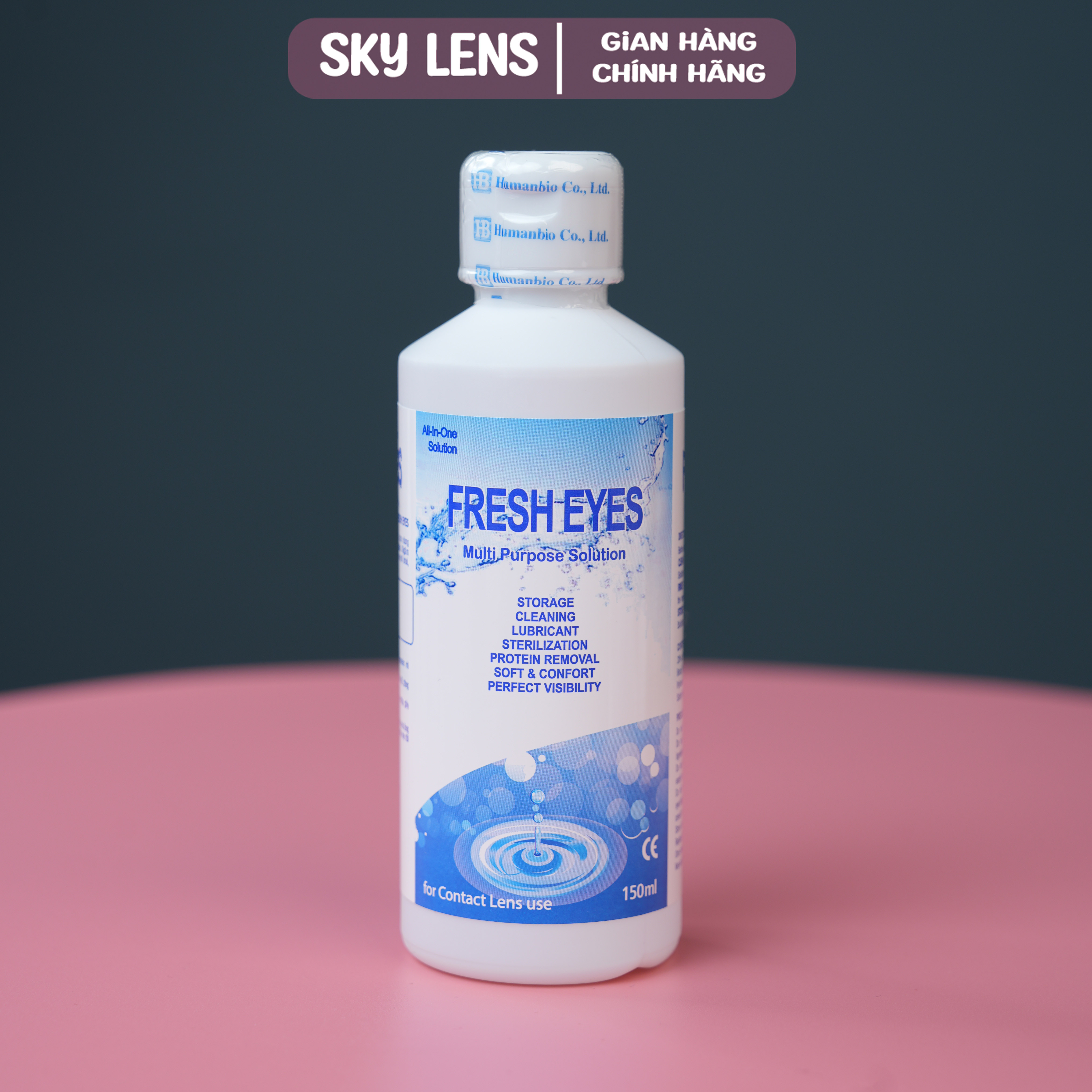 Mô tả Combo cấp ẩm kính áp tròng Nước ngâm(150 ml), Nhỏ mắt (15ml)  Sky Contact Lens (Tặng khay và dụng cụ) - 4