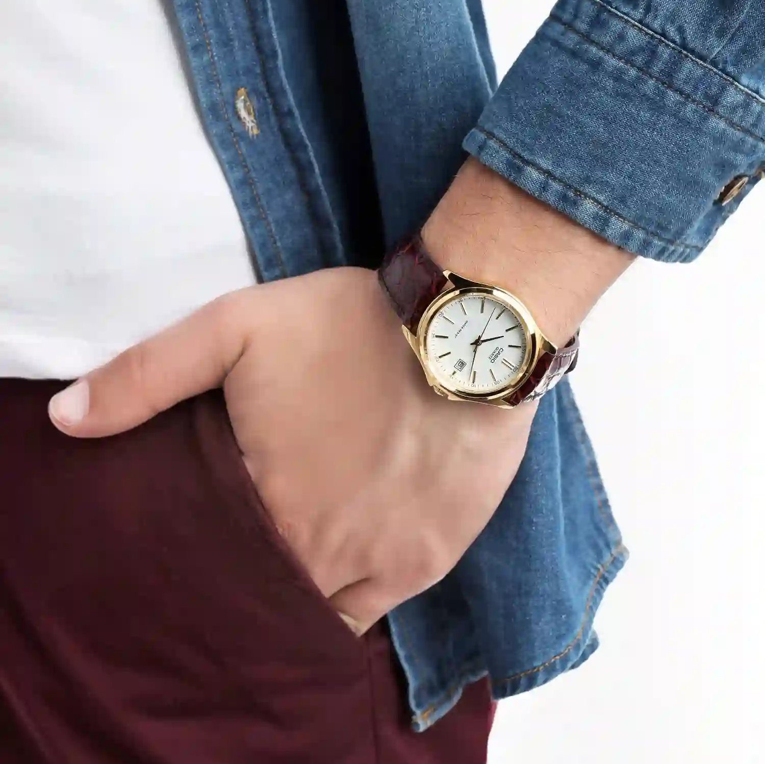 Mô tả Đồng Hồ Casio Nam MTP-1183Q-7ADF Mặt Tròn Dây Da Chính Hãng - 1
