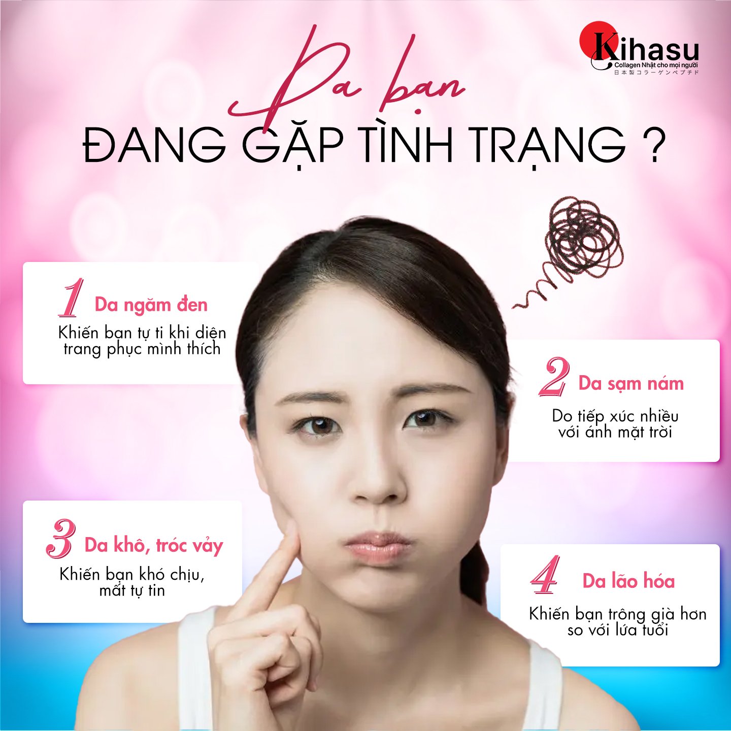 Mô tả Kem Dưỡng Collagen Peptide Kihasu 6in1 Giúp Da Căng Bóng, Trắng Sáng Tự Nhiên, Mờ Nám, Tăng Độ Đàn Hồi Cho Da - 6