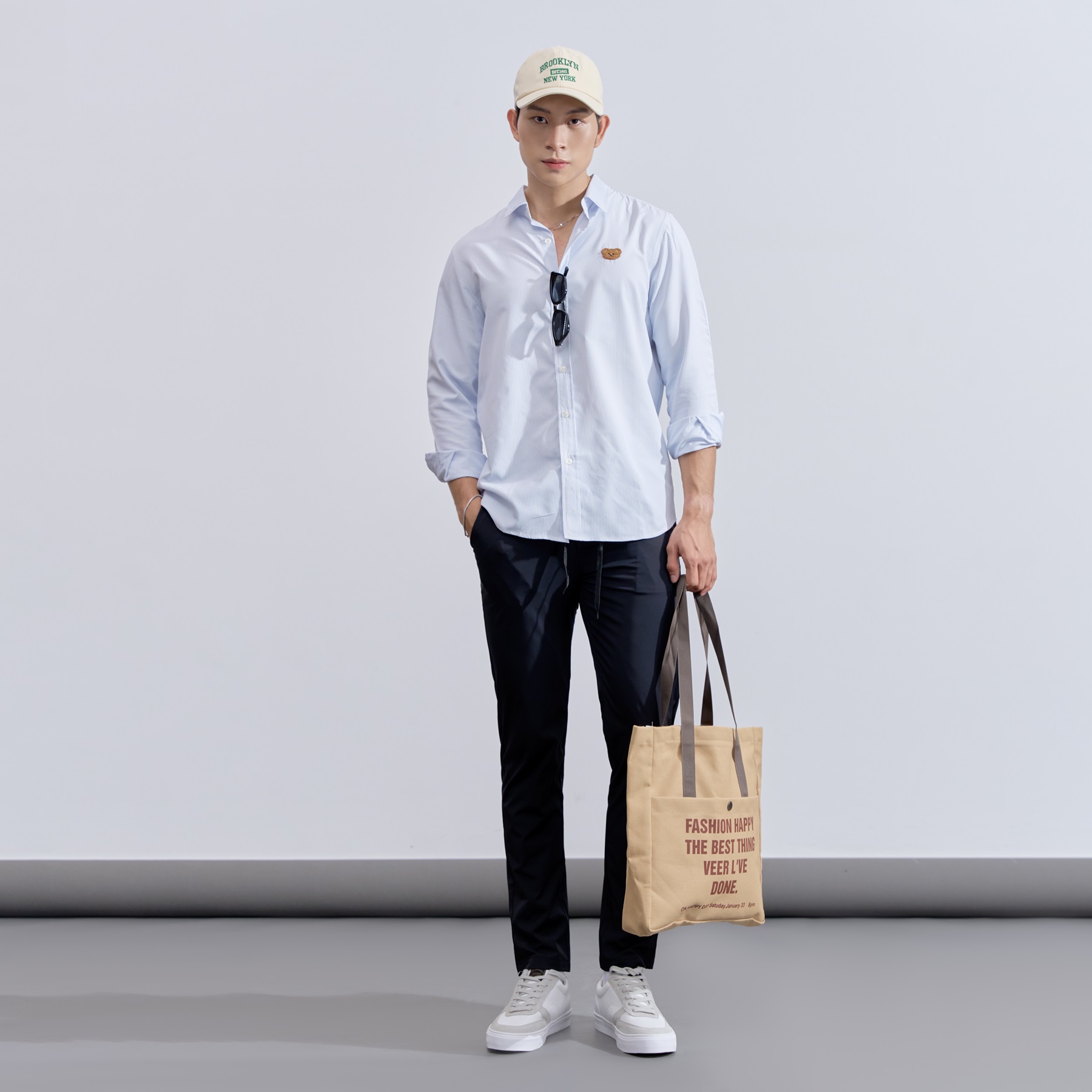 Giày Sneaker Da Nam Nữ E13 Off/White Dincox - Hình ảnh 4
