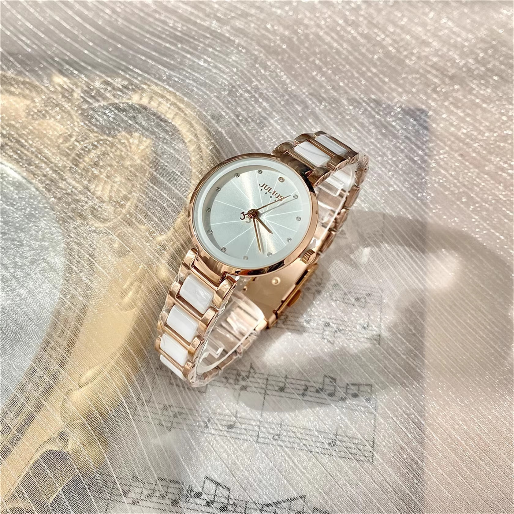 Đồng hồ Julius nữ JA-1209 dây đá - Ảnh 3