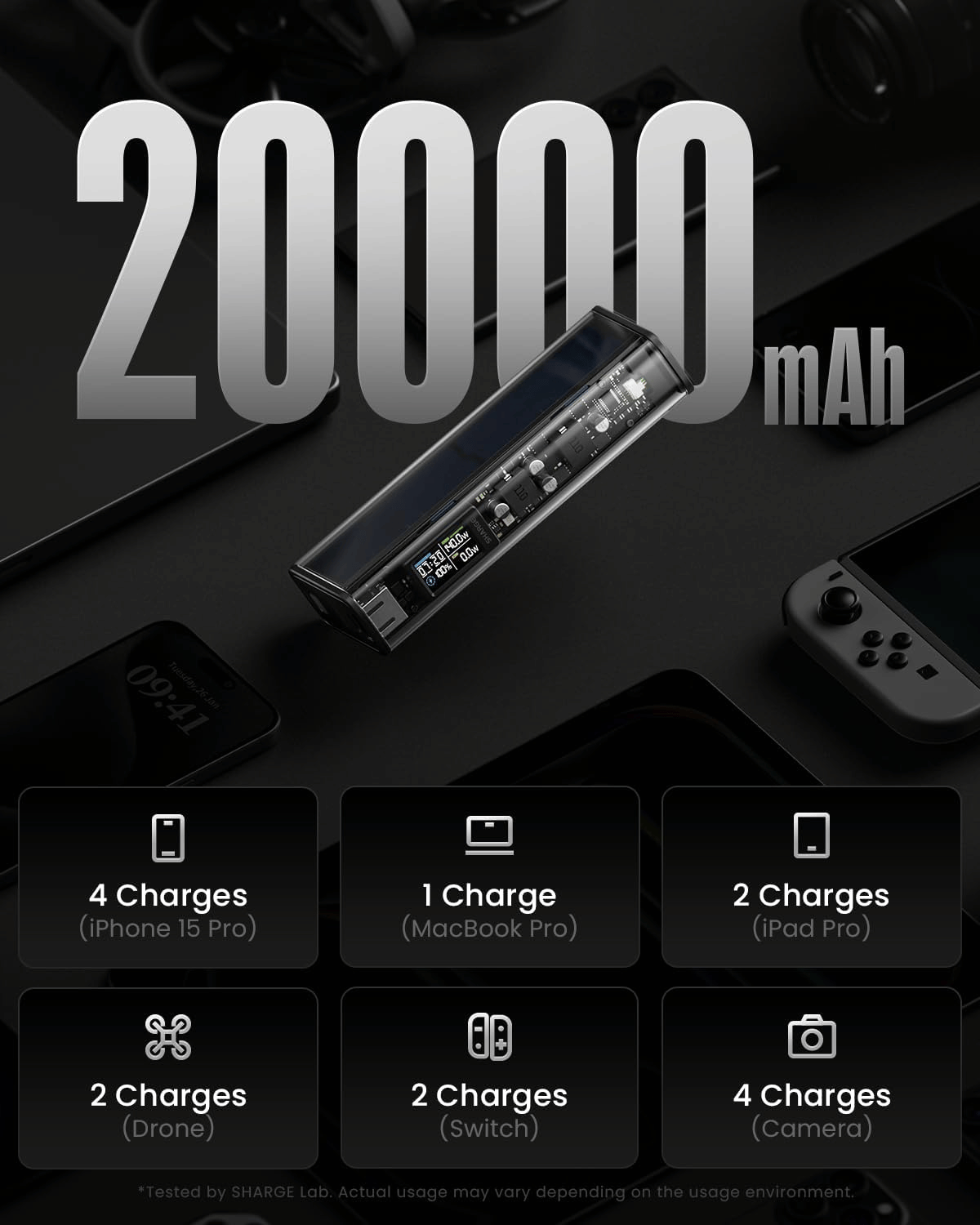 Mô tả Pin Sạc Dự Phòng Sharge Shargeek 140 Nhỏ Gọn Sạc Nhanh Tổng 140W Dung Lượng 20.000mAh - 2