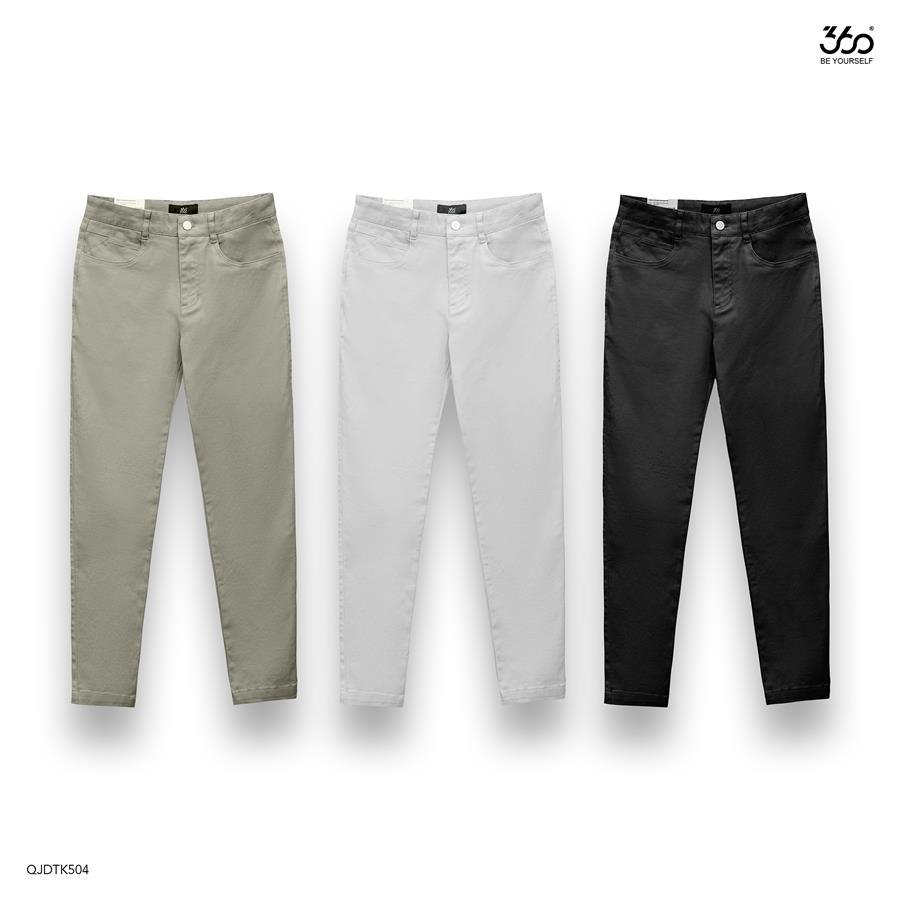 Mô tả Quần jeans chất liệu vải kaki vân chéo 360 Boutique form slim trẻ trung co giãn hạn chế bai xù - QJDTK504 - 1