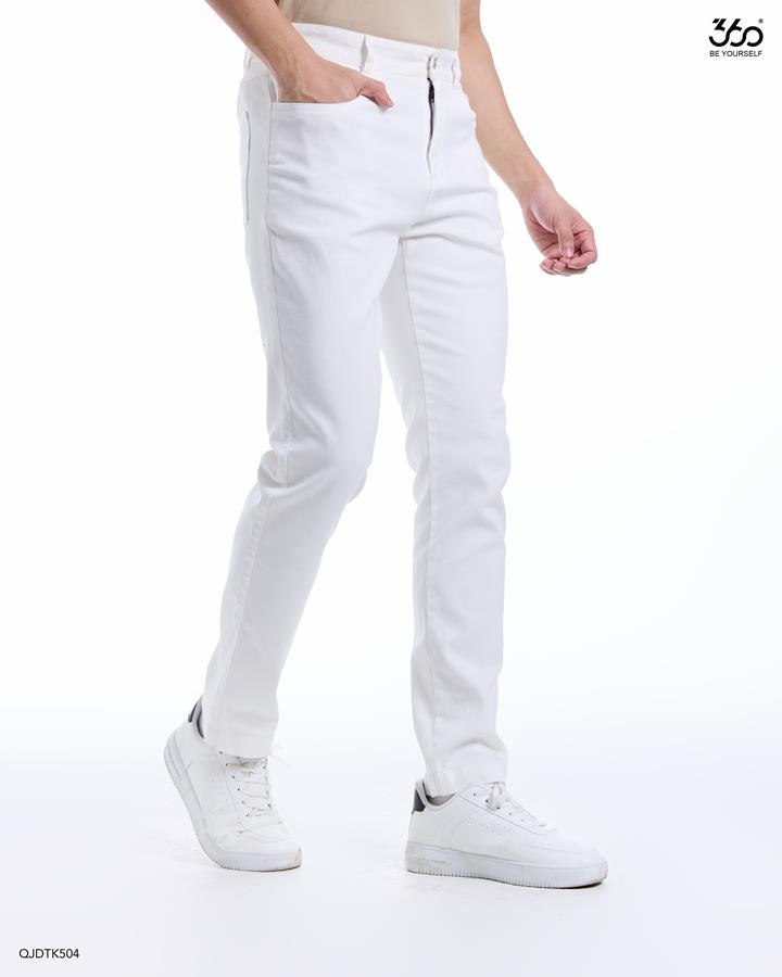 Mô tả Quần jeans chất liệu vải kaki vân chéo 360 Boutique form slim trẻ trung co giãn hạn chế bai xù - QJDTK504 - 2