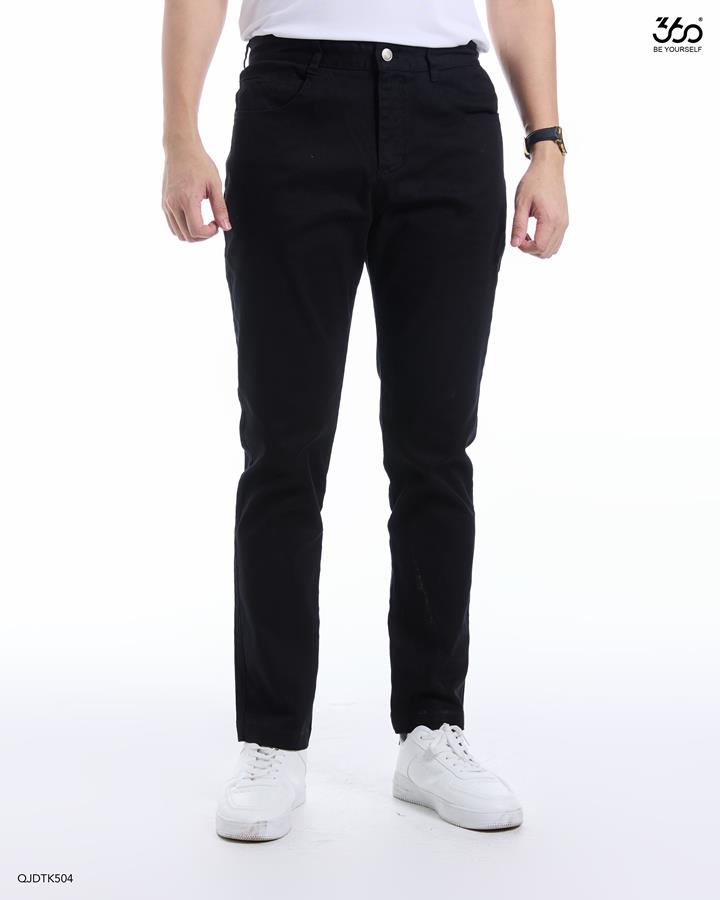 Mô tả Quần jeans chất liệu vải kaki vân chéo 360 Boutique form slim trẻ trung co giãn hạn chế bai xù - QJDTK504 - 3