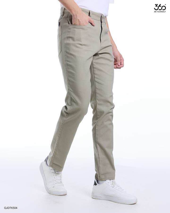 Mô tả Quần jeans chất liệu vải kaki vân chéo 360 Boutique form slim trẻ trung co giãn hạn chế bai xù - QJDTK504 - 4