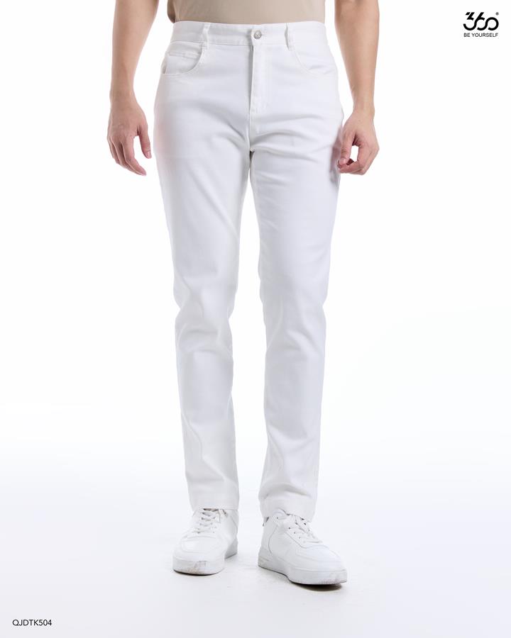 Mô tả Quần jeans chất liệu vải kaki vân chéo 360 Boutique form slim trẻ trung co giãn hạn chế bai xù - QJDTK504 - 5