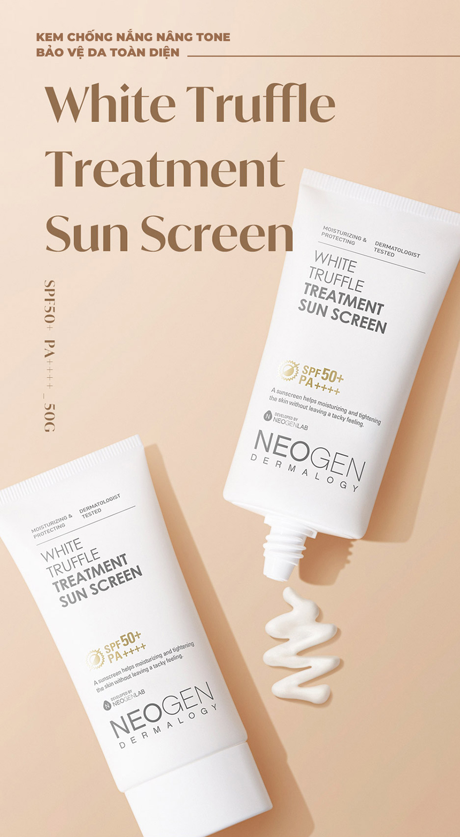 Mô tả Kem Chống Nắng Nâng Tone - Bảo Vệ Da Toàn Diện Neogen Dermalogy White Truffle Treatment Sun Screen 50ml - 1
