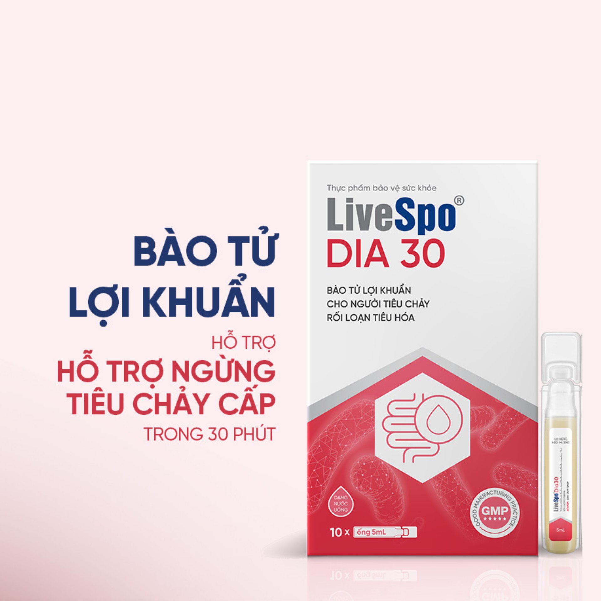 Mô tả Men vi sinh chứa Bào tử lợi khuẩn giảm Táo bón, biếng ăn, tiêu chảy LiveSpo Pregmom - LiveSpo Dia30 - 6