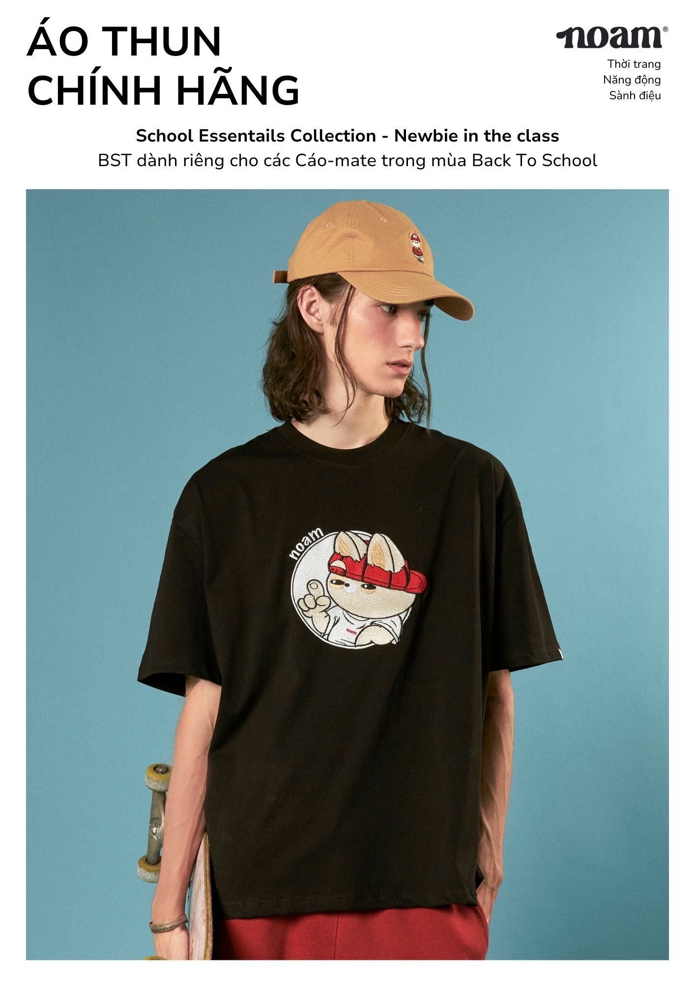 Mô tả Áo thun Form rộng NOAM Are You Nafox 100% Cotton 280GSM - Màu Trắng/ Đen/ Tím/ Xanh - 1