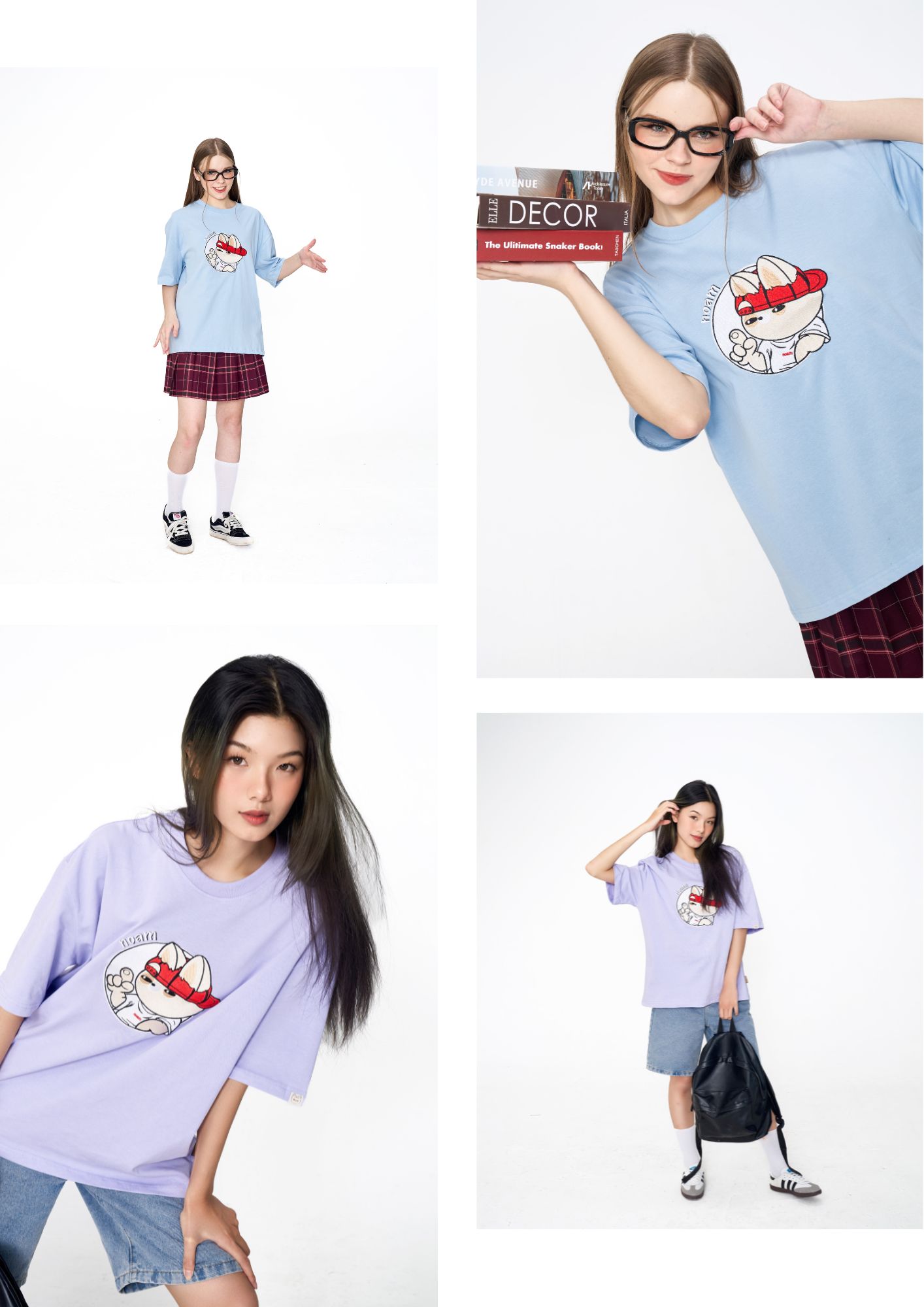 Mô tả Áo thun Form rộng NOAM Are You Nafox 100% Cotton 280GSM - Màu Trắng/ Đen/ Tím/ Xanh - 4