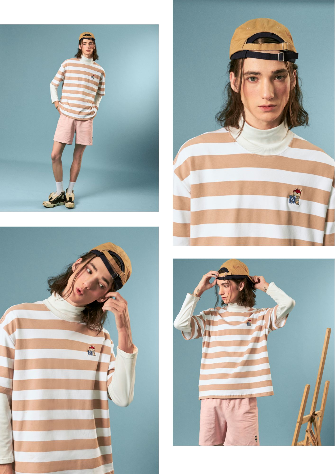 Mô tả Áo thun Form rộng NOAM Juicy N 100% Cotton 280GSM - Màu Xanh/ Tím/ Nâu - 4
