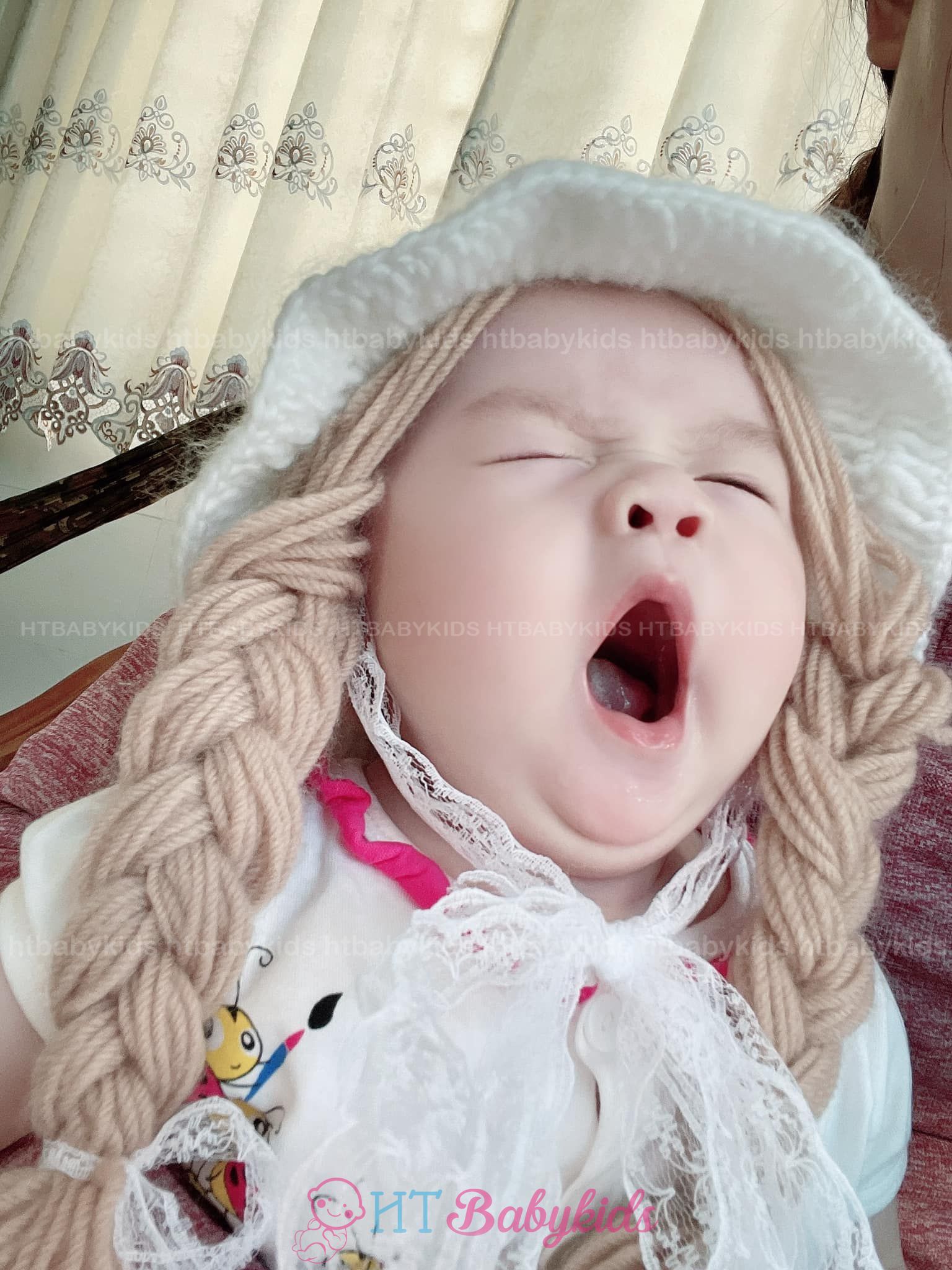 Set Mũ Len Nơ & Hai Bím Htabykids Tóc Giả Cho Bé Gái, Êm Mềm | Shopee ...