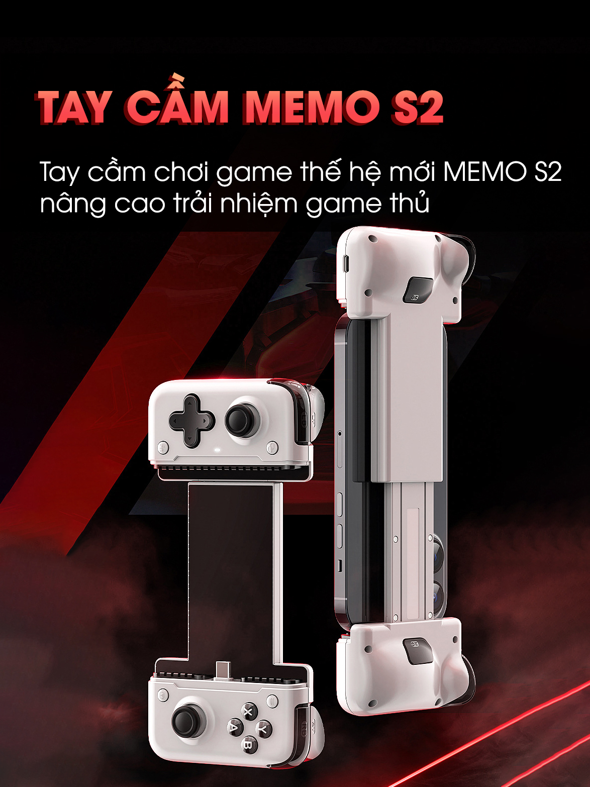 Tay cầm chơi game MEMO gamepad S2 hỗ trợ đa game macro combo liên quân ...