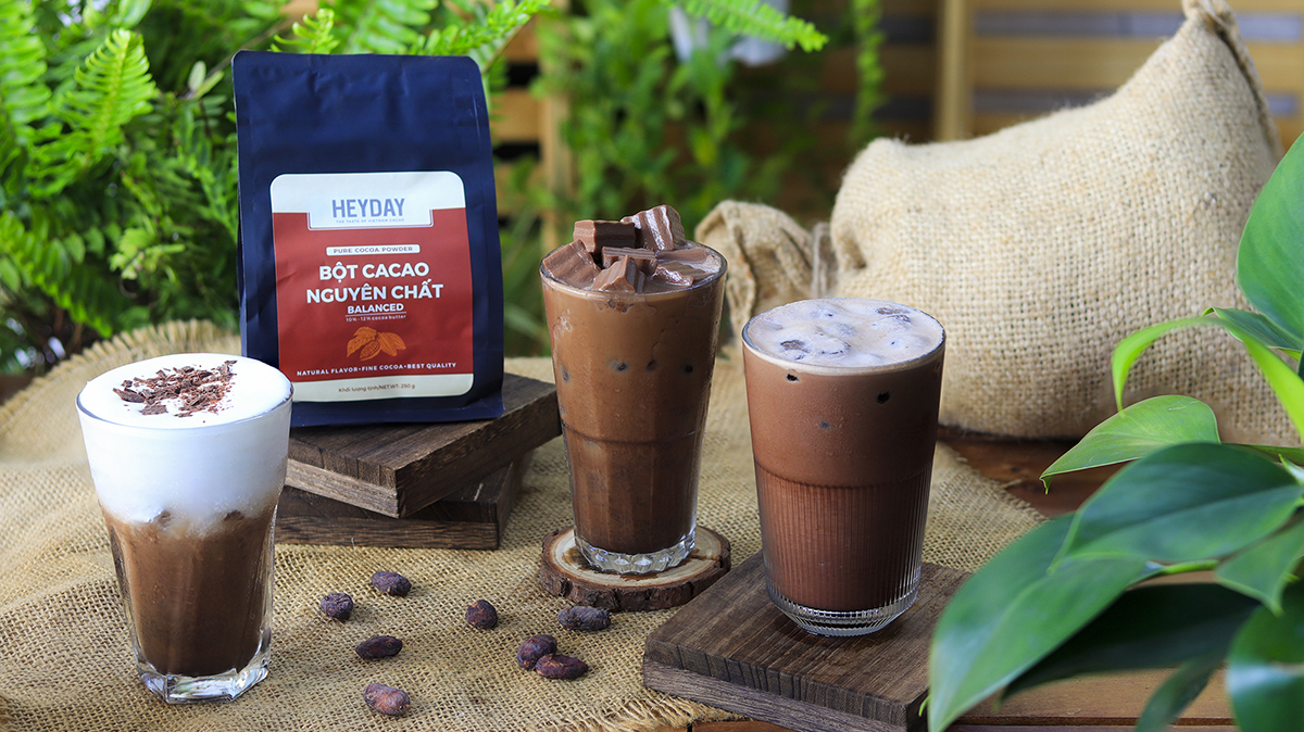 Mô tả Túi 500g Bột cacao nguyên chất Việt Nam 100% không đường Heyday - Dòng Balanced phổ thông - 2