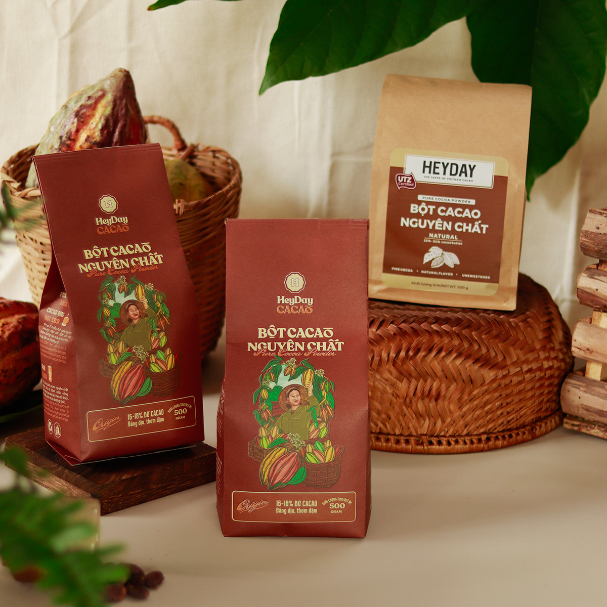 Mô tả Bột cacao nguyên chất 100% không đường Heyday - Dòng Origin thượng hạng - Túi giấy 250g/500g - 3