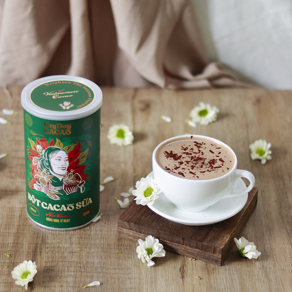 Mô tả Lon 350g - Bột cacao sữa Bold gu đắng đậm, ít ngọt – Heyday Cacao - 3