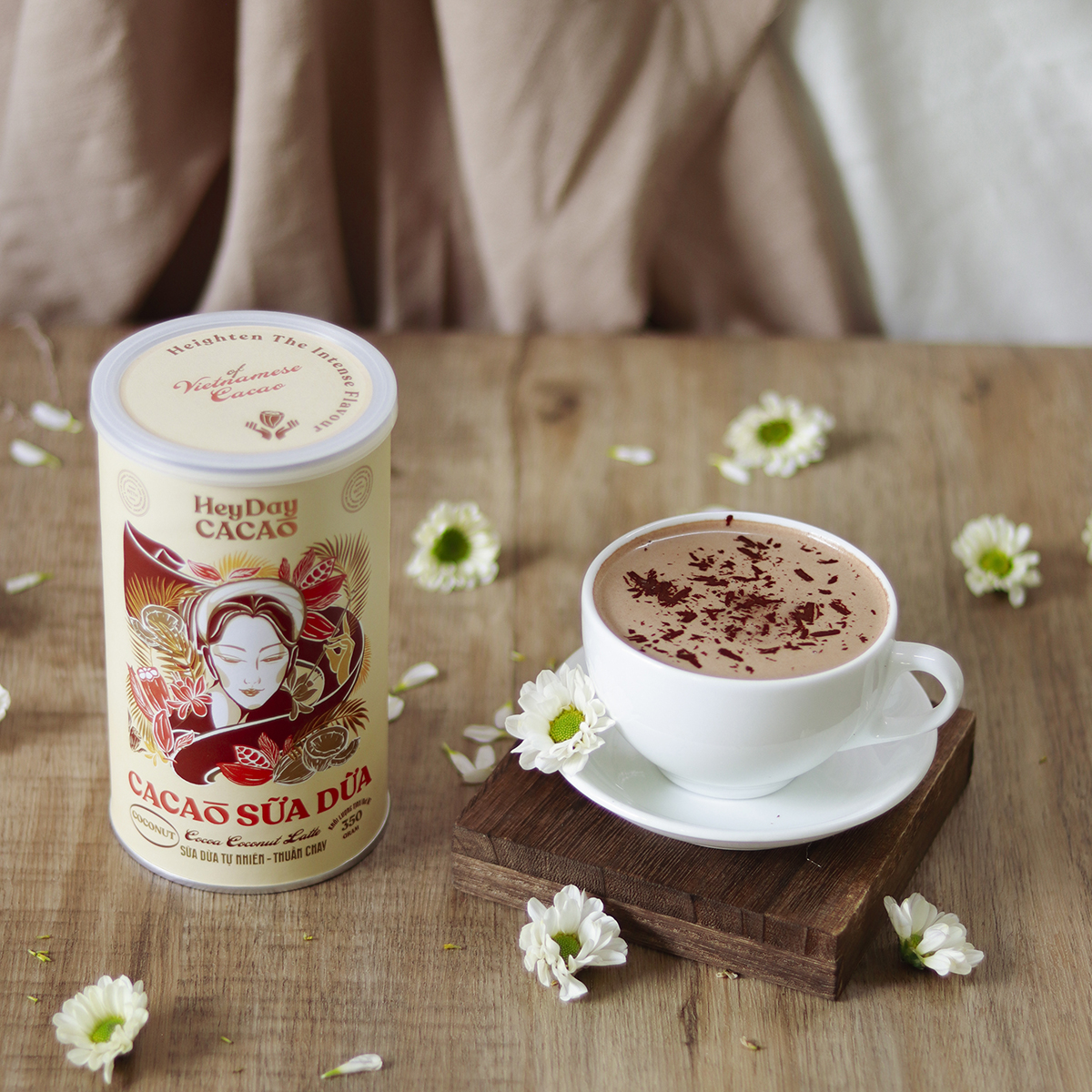 Mô tả Bột cacao sữa dừa tự nhiên, thuần chay – Lon 350g – Heyday Cacao - 5