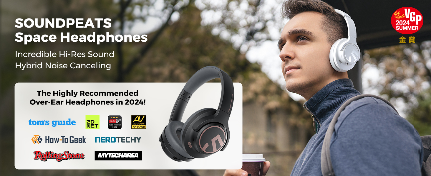 Tai Nghe Chụp Tai Bluetooth SoundPEATS Space