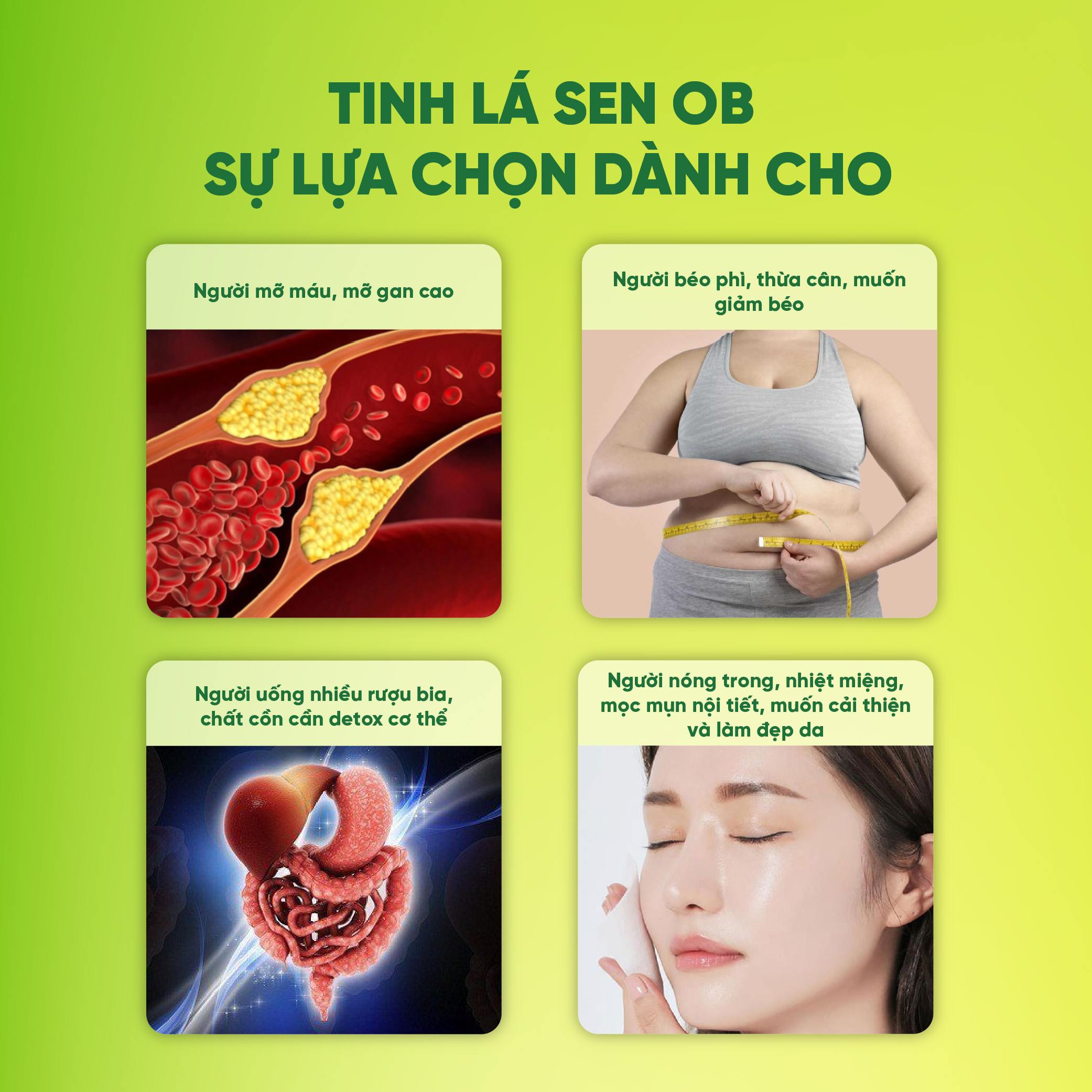 Mô tả Tinh lá sen tươi OB Bột Cần Tây Giảm Cân Giảm Mỡ Bụng Detox Trà Xanh (Hộp 50g) - 2
