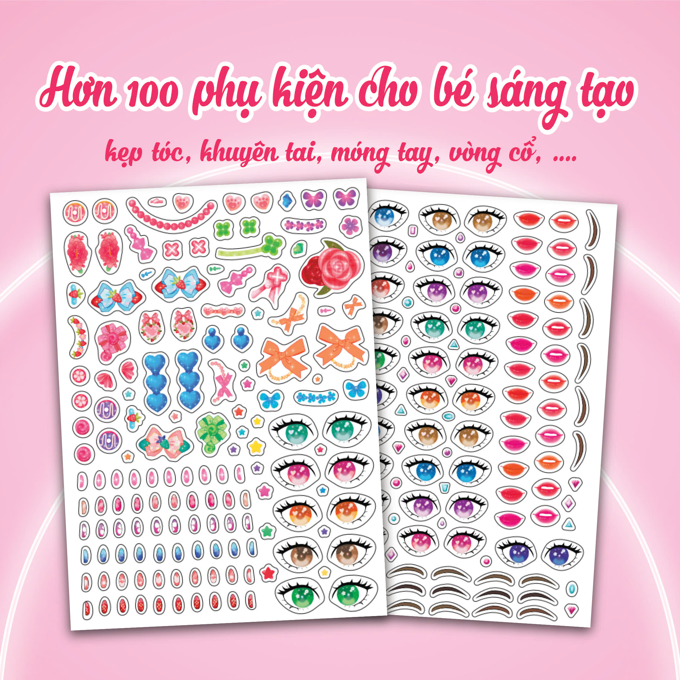 Mô tả Sách Trang điểm Công chúa Hàn Quốc Hana- Bóc dán sticker cho bé gái siêu xinh - 4