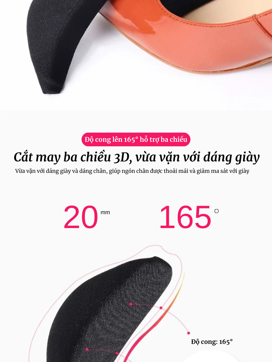 Mô tả Miếng Lót Đệm Mũi Giày Eva MINSU M5530 Êm Chân Giúp Tăng Size Giày, Tránh Xước Ngón Chân - 3