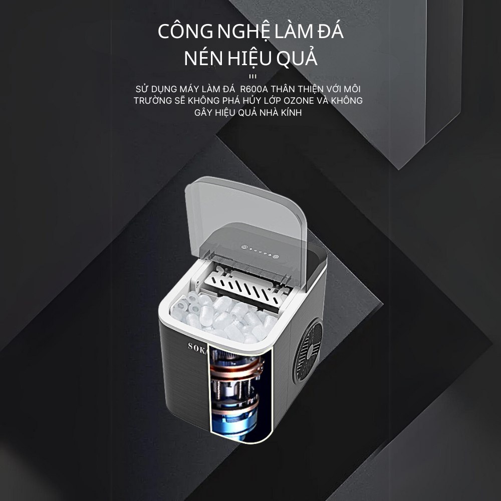 Mô tả Máy làm đá viên siêu tốc cho gia đình SOKANY SK-03038 làm đá nhanh chỉ từ 6-9 phút - 5
