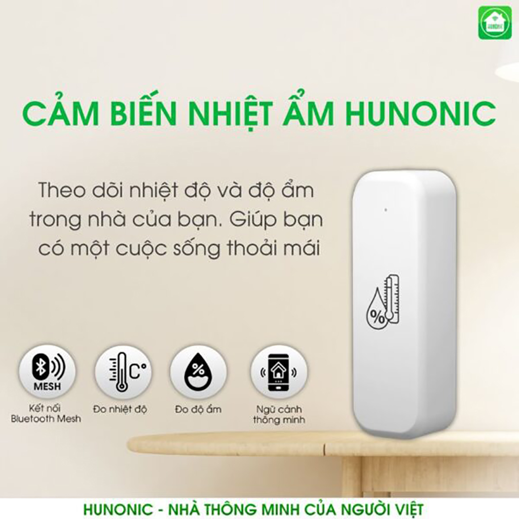 Mô tả Cảm Biến Nhiệt Ẩm Hunonic, Cảm Biến Nhiệt Độ Phòng - HNSST - 1