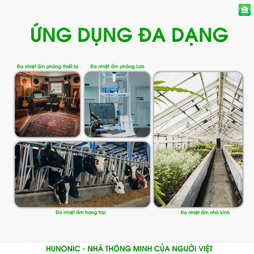 Mô tả Cảm Biến Nhiệt Ẩm Hunonic, Cảm Biến Nhiệt Độ Phòng - HNSST - 2