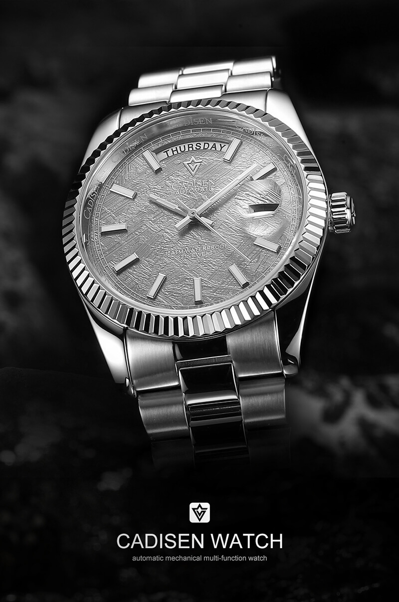 Mô tả Đồng hồ nam chính hãng Cadisen C8215G4,Kính sapphire ,chống xước,Chống nước 100m ,BH 24 tháng,Máy cơ (Automatic) - 2