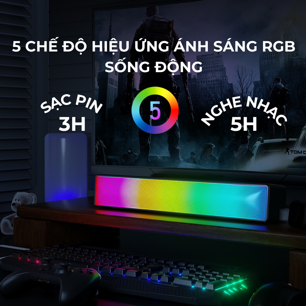 Mô tả Loa Bluetooth 5.0 VIVAN RB580 / RB520 Công Suất 10W Pin 1200mAh Bass Trầm Mạnh Mẽ - Hỗ Trợ Kết Nối USB/ AUX/ Thẻ Nhớ - 1