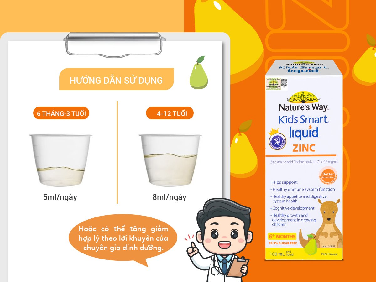 Mô tả Siro Uống Nature's Way Kids Smart Liquid Zinc Bổ Sung Kẽm, Tăng Sức Đề Kháng Cho Bé 100ml - 4