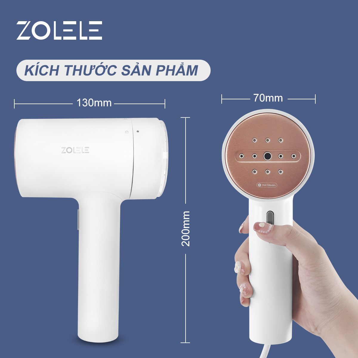 Mô tả Bàn là hơi nước cầm tay Zolele ZG101 bàn ủi dung tích bình chứa nước 100ml - Chính Hãng - 1