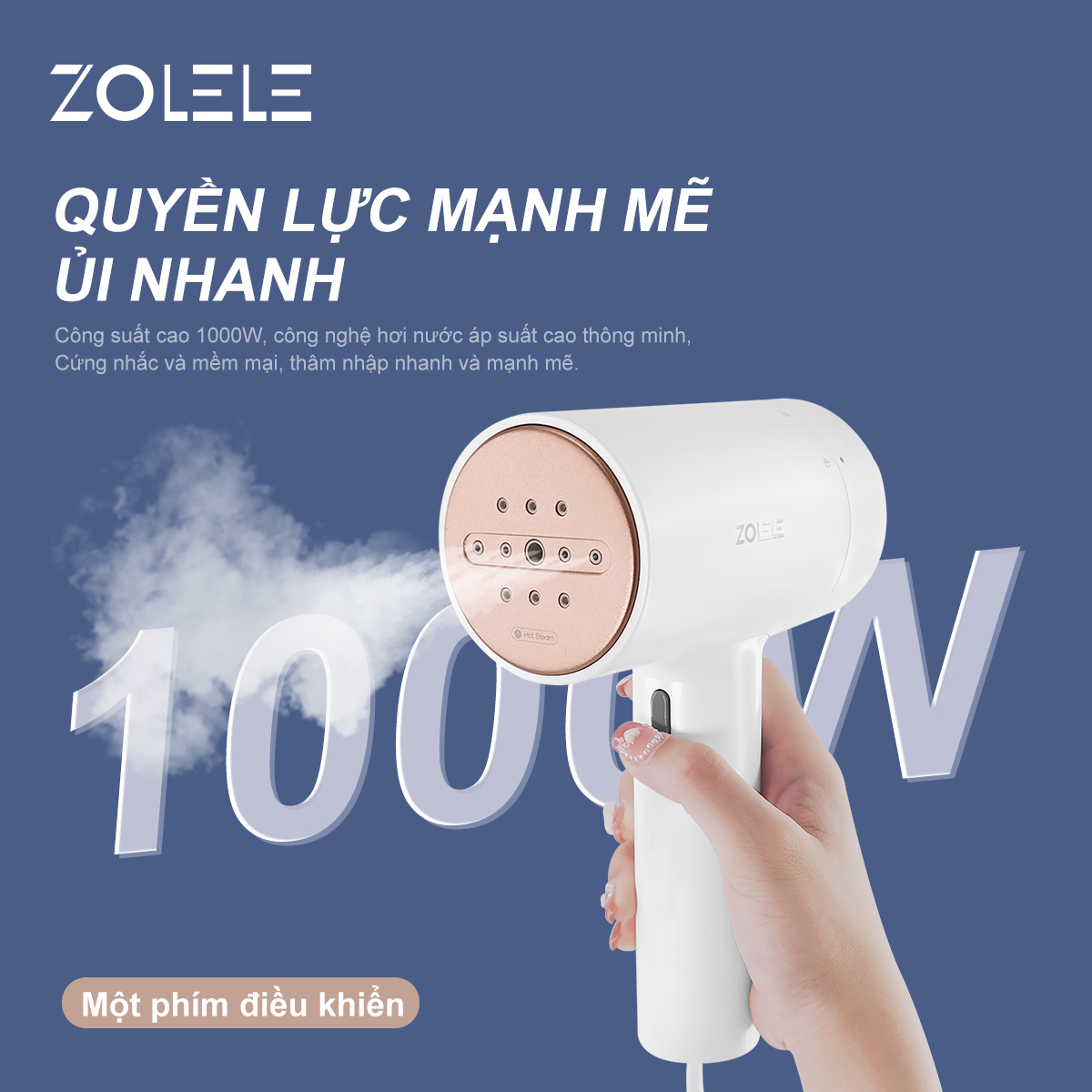 Mô tả Bàn là hơi nước cầm tay Zolele ZG101 bàn ủi dung tích bình chứa nước 100ml - Chính Hãng - 3