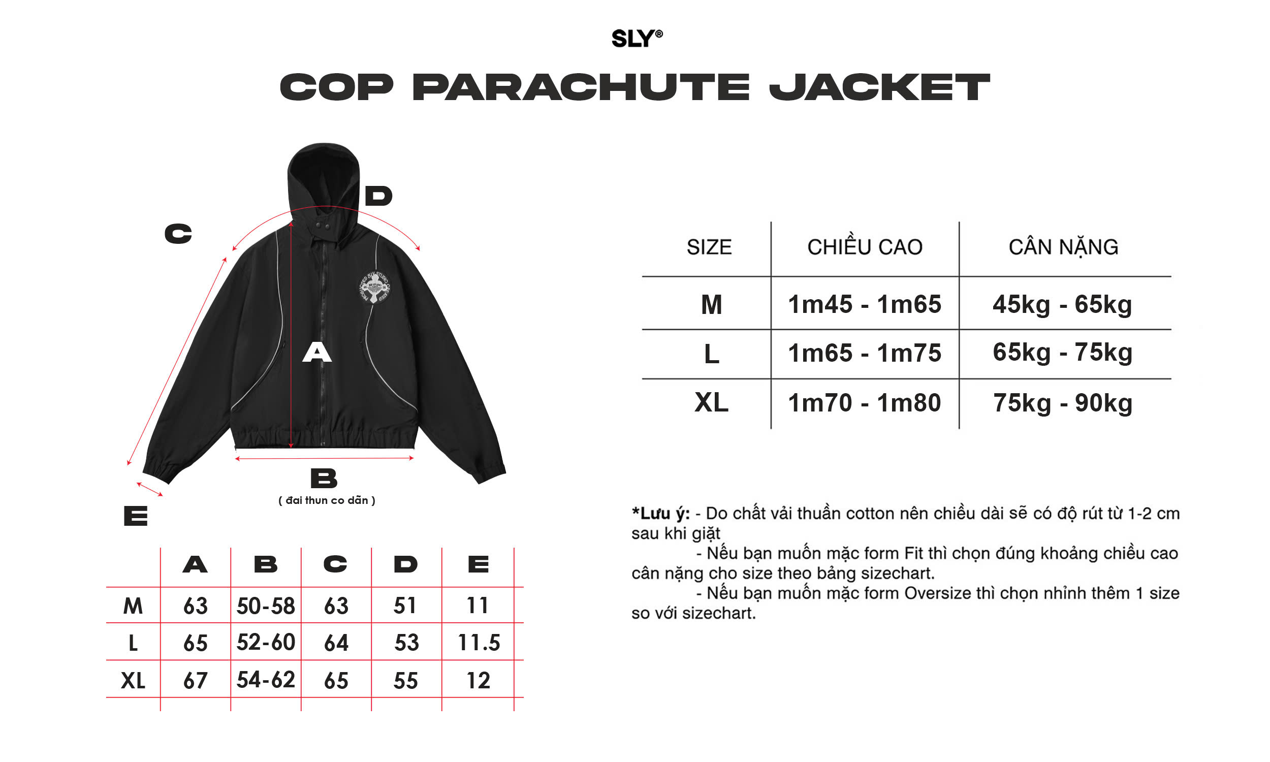 Mô tả Áo khoác dù SLY COPJACKET màu đen - 1