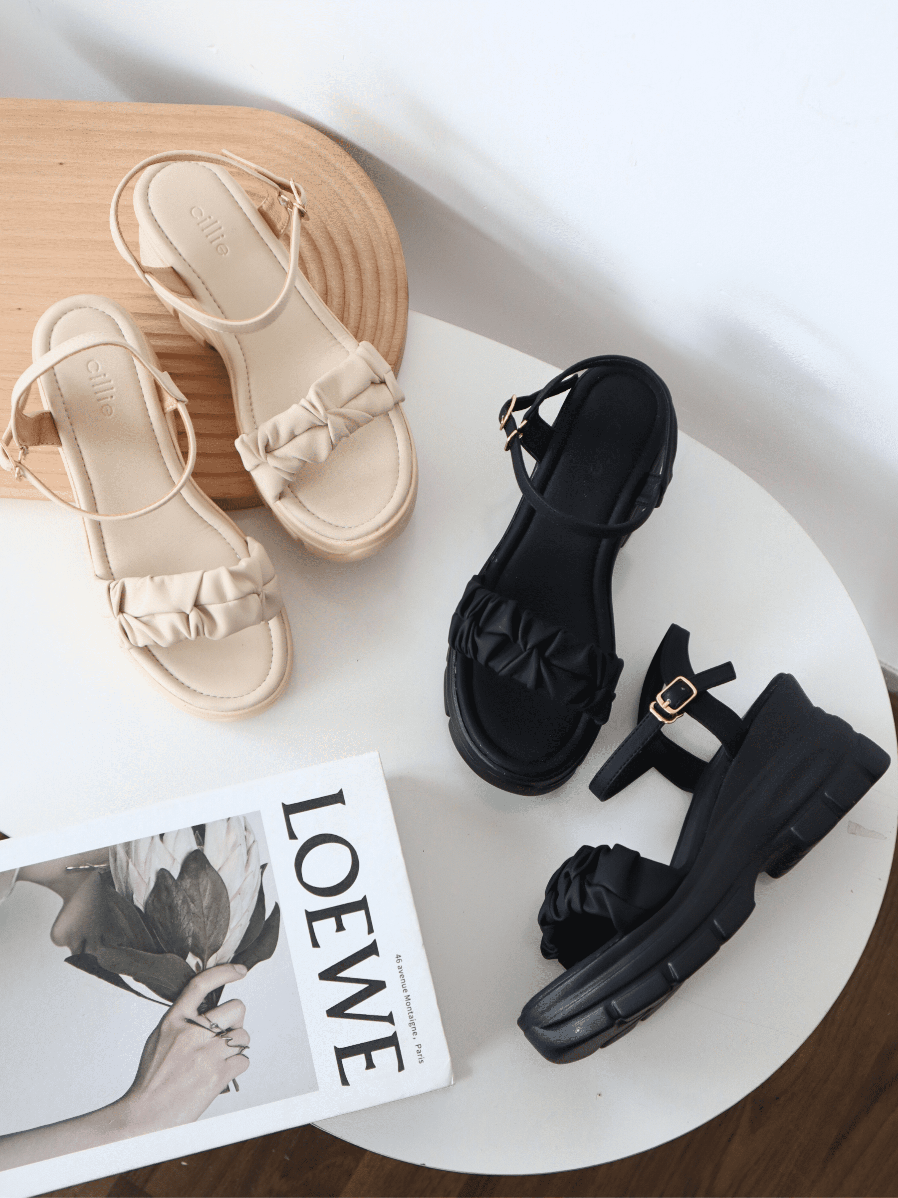 Mô tả Giày Sandal Đế Xuồng Nữ Cillie Đế Bánh Mì Cao Dễ Mang Quai Nhún Êm Mềm Không Đau Chân SD26 - 4