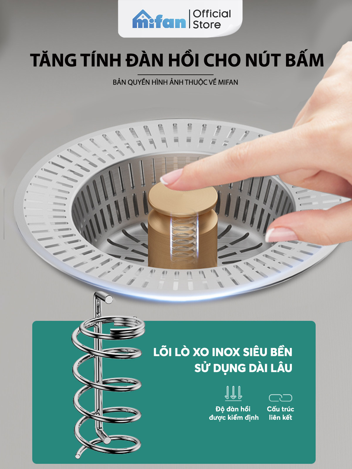 Bộ Lọc Rác Bồn Rửa Bát Inox 304 3 in 1 Mifan - Ngăn mùi hôi côn trùng ...