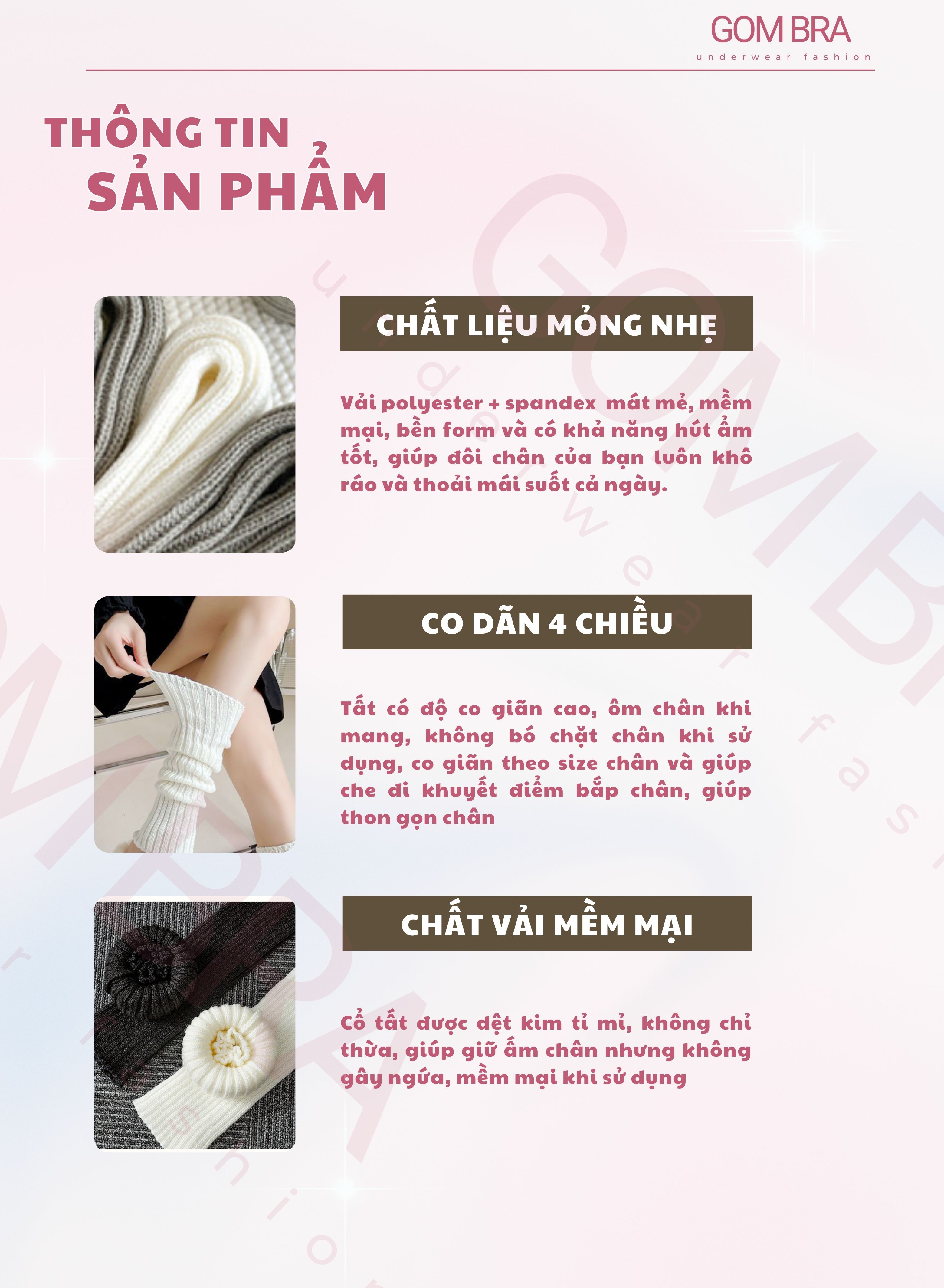 [BEST SELLER] Tất ống chân dệt kim Gom Bra phong cách y2k, vớ len ...