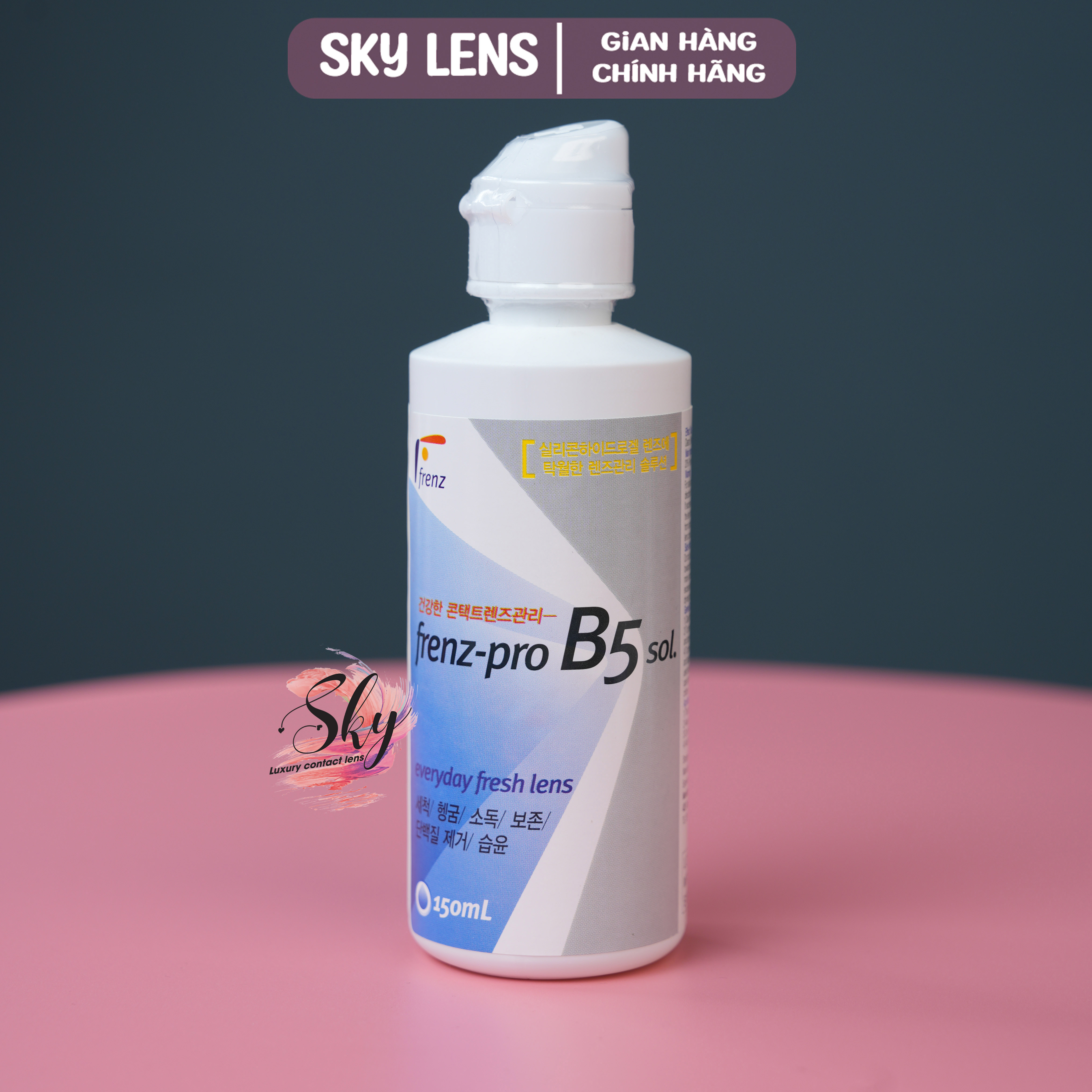 Mô tả Nước ngâm, rửa lens chuyên dụng Sky Contact lens mdel Fresh eyes 150ml | Video-Ảnh Thật của sản phẩm - 3