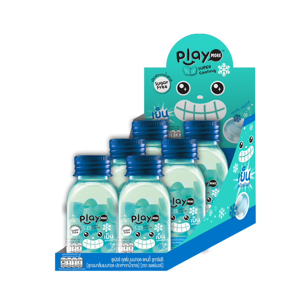 Mô tả combo 6 hũ kẹo the playmore tổng hợp nhiều hương vị 22g - 1