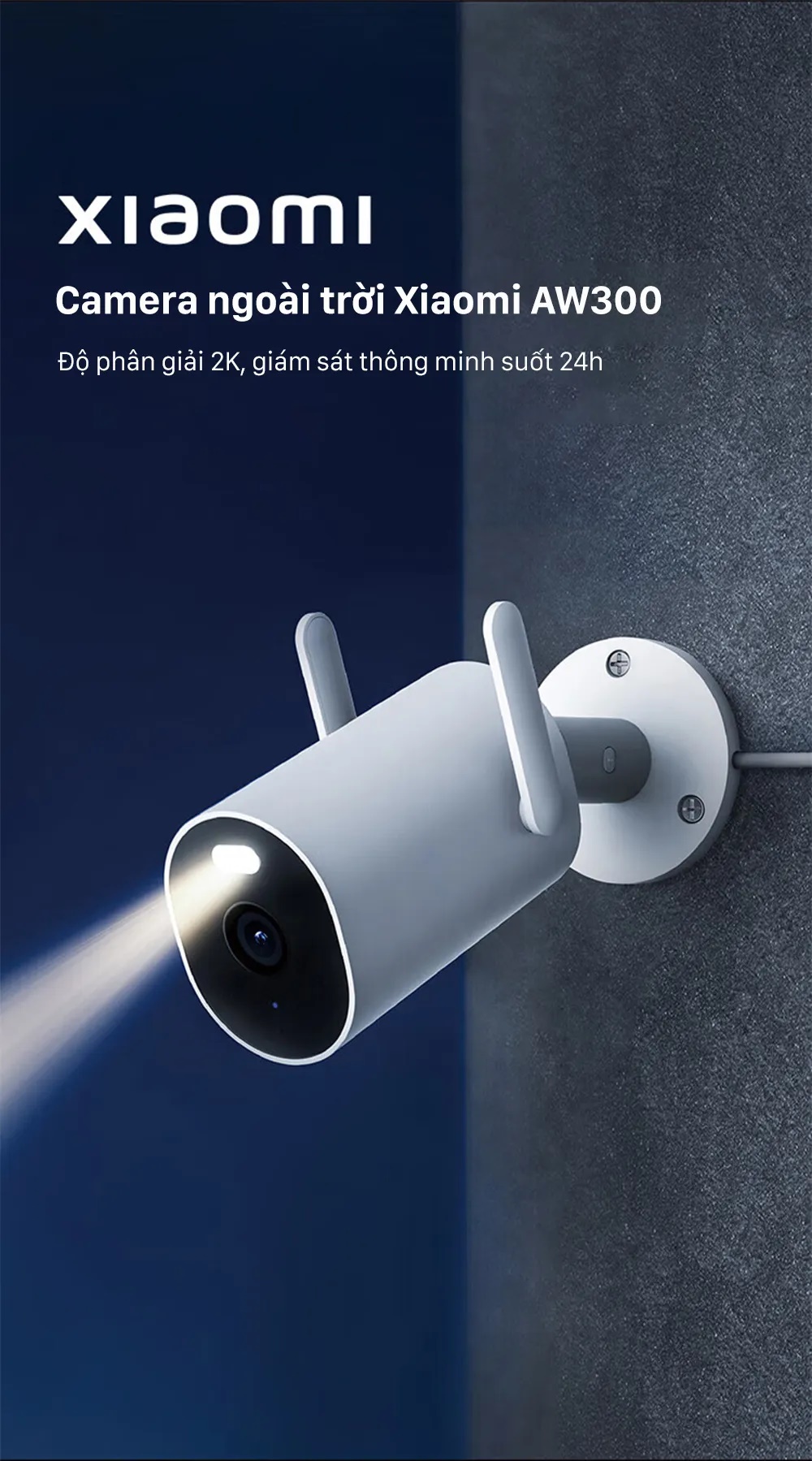 Mô tả Camera Ngoài Trời Xiaomi Outdoor Camera AW300 2K (Ai phát hiện con người - Bảo hành 12 tháng) - 1