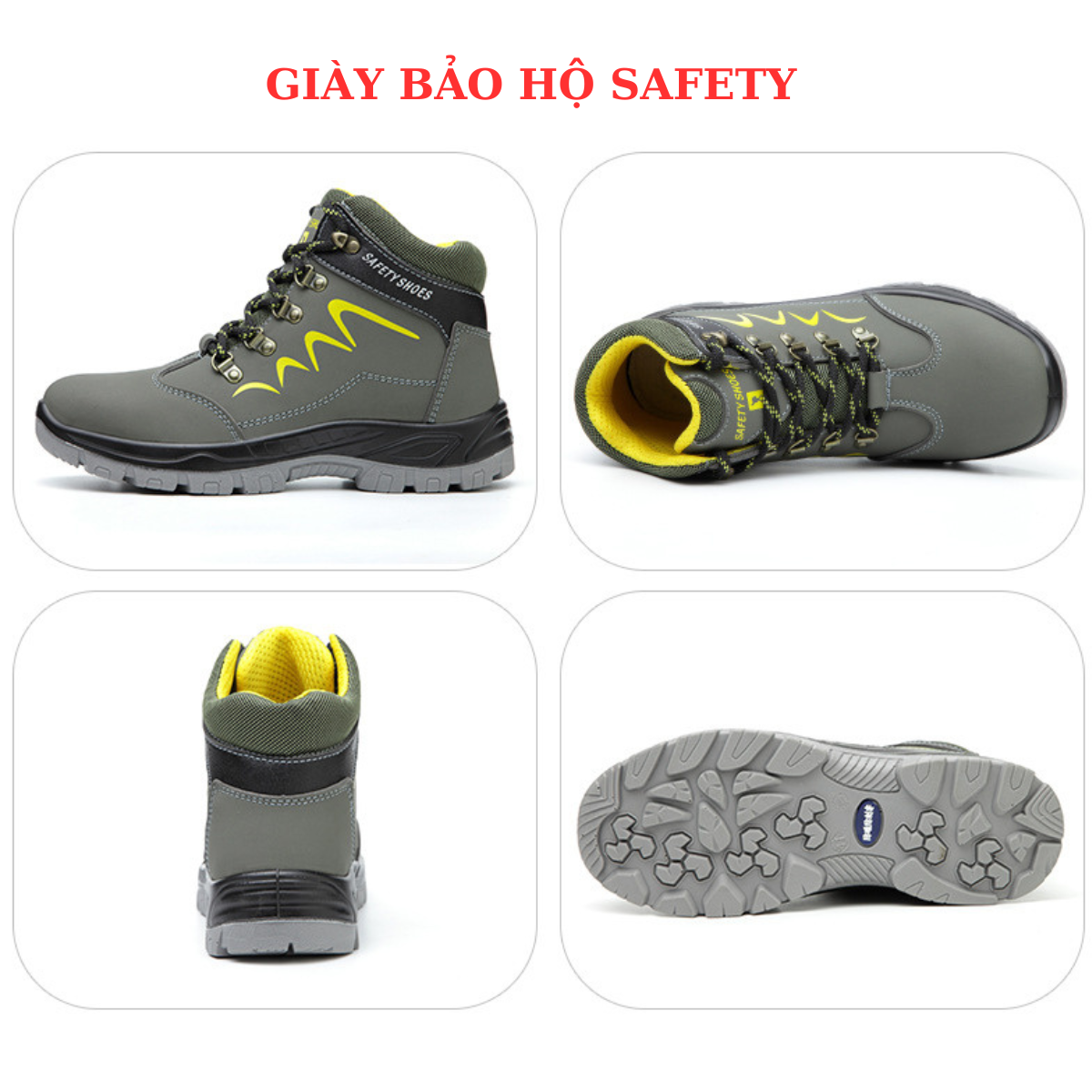 Giày bảo hộ lao động nam nữ cao cổ safety shoes TC10. kiểu dáng thể ...