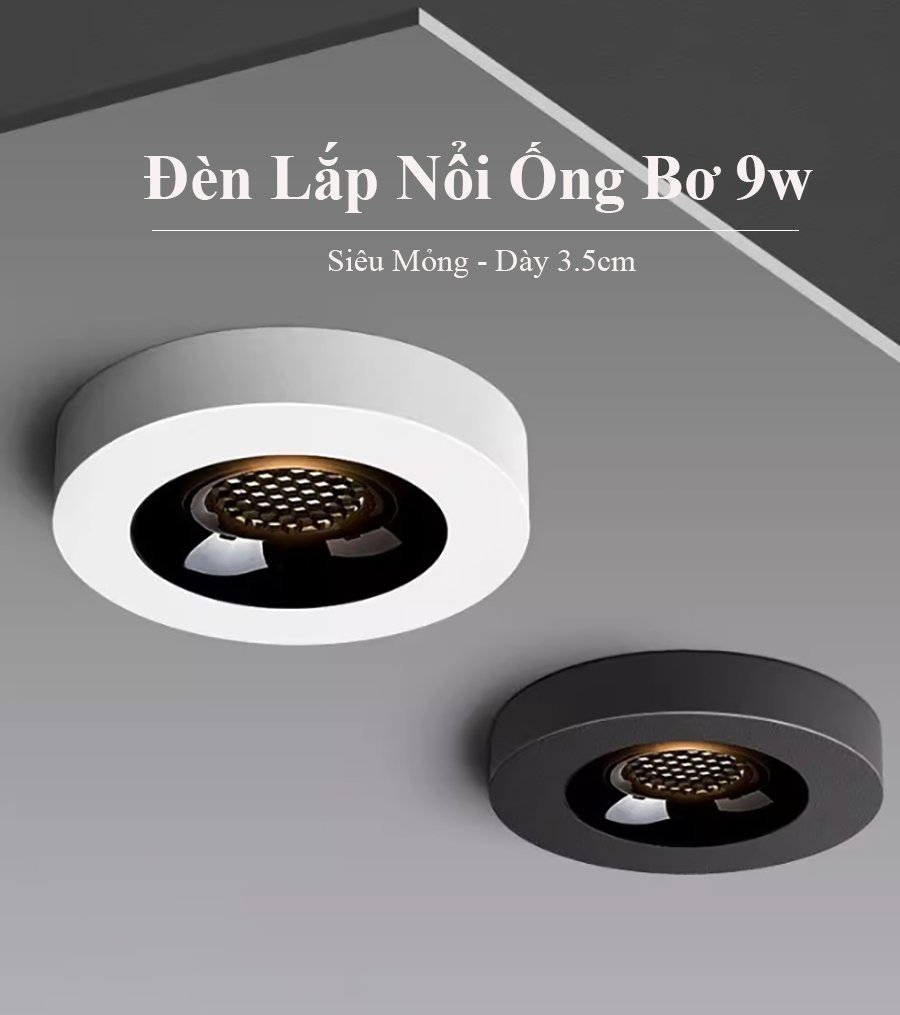 Mô tả Đèn LED Lắp Nổi Ống Bơ Energy Green Lighting - Chiếu Rọi Điểm Soi Trang Trí Phòng Khách - 1